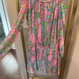 Lilly Pulitzer Pink and Green Floral Dress
